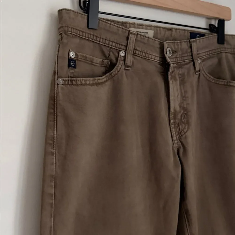 AG Adriano Goldschmied The Graduate Tailored Leg Brown Stretch Jeans 29x31